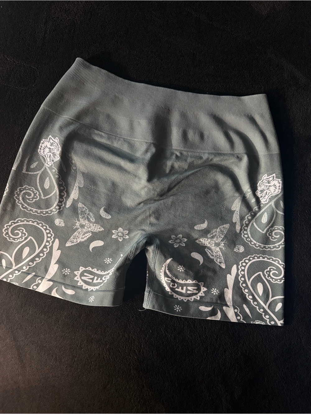 Darc sport faded Paisley Print Stretch Bike Shorts - Grey size M